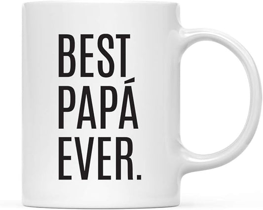 Andaz Press 11oz. Coffee Mug Birthday Gift, Best Papá Ever, 1-Pack