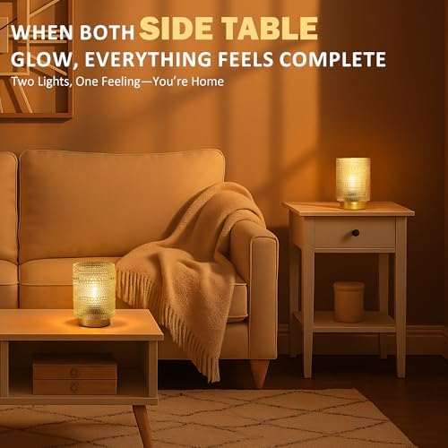 2 Pack Battery Operated Lamp with Timer,Small Decorative Table Lamps,Clear - Image 3