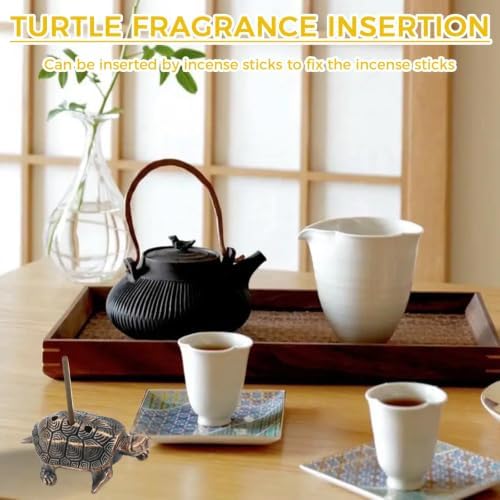 Golden Coin Turtle Incense Holder for Cones & Sticks, 1 PSC - Image 2