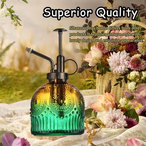 Plant Mister Glass Watering Can Bottle (7.78 oz, Yellow-Green) - Image 2