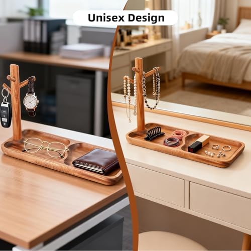 Acacia Wood Key Tray for Entryway Table Rectangle - Image 6