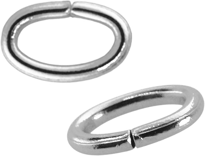 Mandala Crafts 8X6mm Stainless Steel Oval Jump Rings Jewelry Findings Metal O Rings for Jewelry Making Supplies - 200 Small Open Jump Rings Kit for Necklace Earring