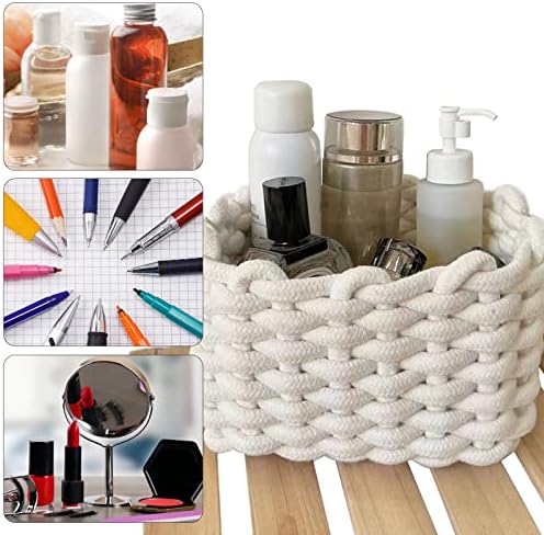 Small Storage Decorative Basket, Cotton Rope Woven Shelf Basket for Little Items, Cute Box Organizer for Baby Room, Nursery, Bedroom - Image 6