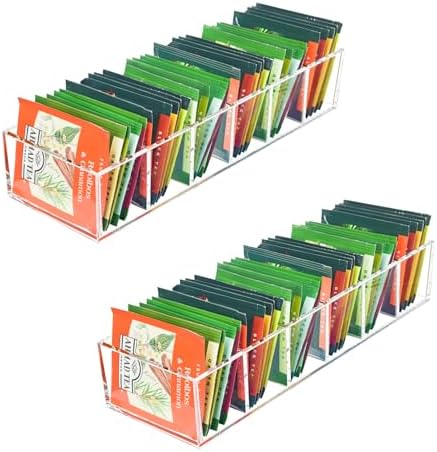 Acrylic Tea Bag Organizer Clear Teabag Holder Tea Storage Box 2 Pack by Unknown