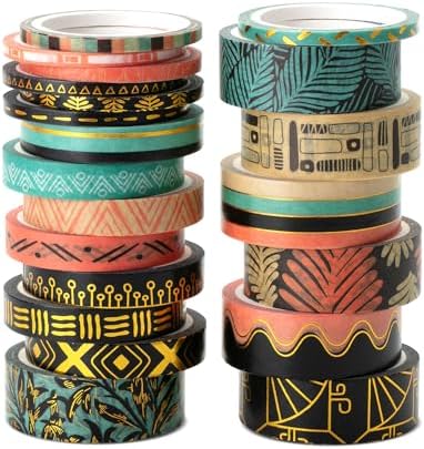 Mr. Pen- Washi Tape Set, 21 Rolls, Assorted Sizes, 5.5 Yards/Roll by MrPen