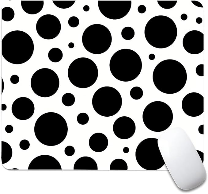 Square Mouse Pad Wave Dot Pattern, Personalized Premium-Textured Custom Mouse Mat Design, Washable Mousepad Cloth, Non-Slip Rubber Base Computer Mouse Pads for Wireless Mouse