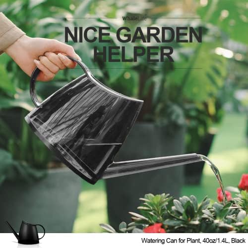 Small Indoor Plant Watering Can Long Spout 1.4L Black - Image 6