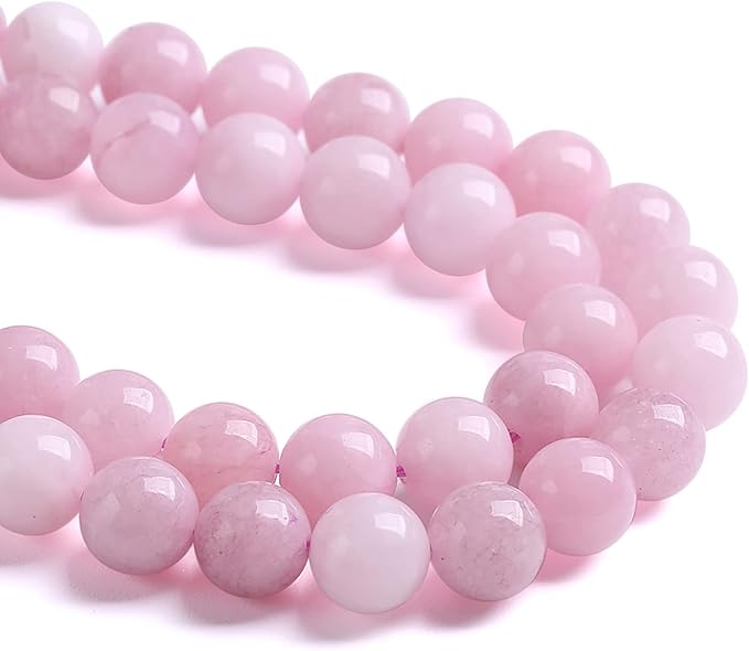 8MM 46PCS Kunzite Beads Round Loose Beads for Jewelry Making DIY Bracelet Necklace Crystal