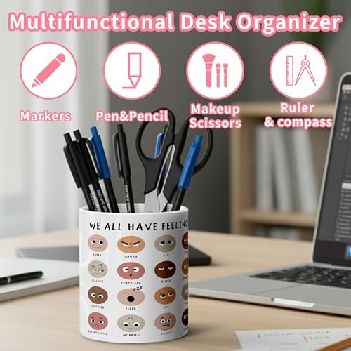 Ceramic Pen Holder Desk Accessories Brush Holder Pencil Holder Organizer - Image 4