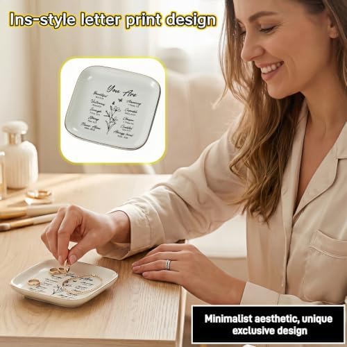 Christian Jewelry Tray for Women, Confirmation & Baptism Gift, Who You Are - Image 2