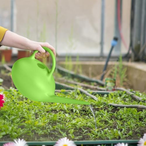 ZXJ Small Plastic Watering Can - 1/4 Gallon - for Home Plant Garden - Green - Image 6