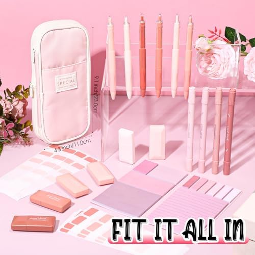 38pcs Aesthetic Office Supplies Kit, Pink Color, Classic - Image 6
