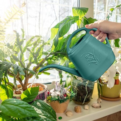 Hand Plastic Watering Can -1/2 Gallon- Green - Image 5