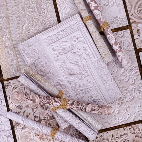 Alideco 180pcs Vintage Literary Lace Scrapbooking Paper for Adults Journaling Supplies, Decorative Paper for Junk Journals(leisi) - Image 6