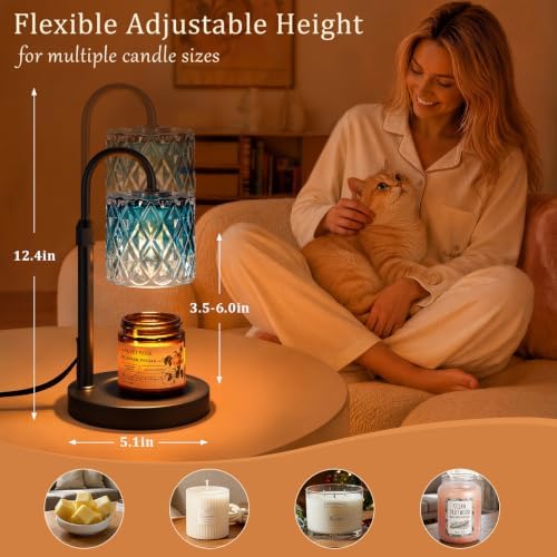 Candle Warmer Lamp with Timer, Birthday Gifts for Women, Room Decor, Blue - Image 2