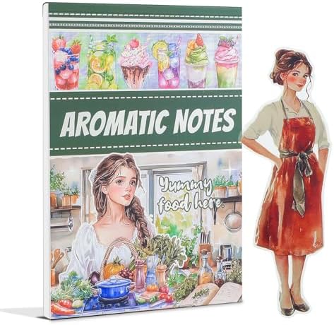 Snycler Sticker Book - 20 Sheets Vintage PET Stickers for Scrapbooking, Junk Journaling, Ephemera, and Decorative Crafts-Aromatic Notes by Snycler