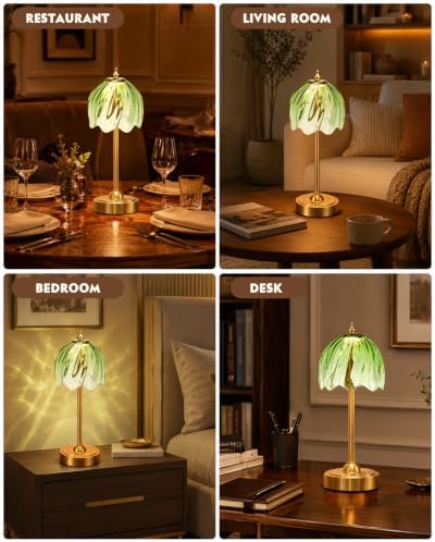 Nusogon Cordless Flower Table Lamp, 5200mAh Small Rechargeable Touch Lamp - Image 7