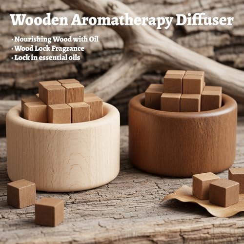 2Pcs Passive Diffuser, Wood Diffuser for Essential Oils, Clay Disc for Essential Oil Suitable for Relieve Stress and Create Atmosphere - Image 4