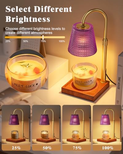 Purple Candle Warmer Lamp with Timer, House Warming Gifts New Home Decor - Image 2