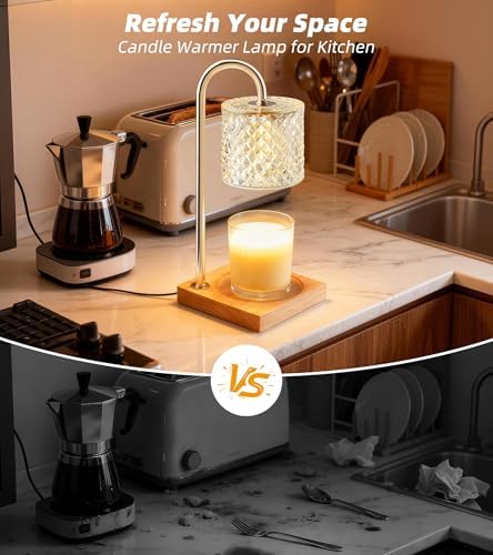 TigQiang 2 Pack Candle Warmer Lamp, Gifts for Women Mom House Warming Clear - Image 6