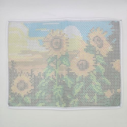 Howie's Latch Hook Kits for Adults, DIY Blooming Sunflowers Crochet Yarn Latch Hook Rug Kit for Adults, Color Preprinted Pattern Embroidery Decoration(Blooming Sunflowers, 19.69 x 14.96 inch) - Image 3