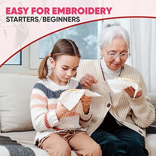 The ZenStore Birds & Flowers Embroidery Kit for Adults – Beginner DIY Hand Embroidery Set with Hoop, Stamped Fabric, Thread & Needles – Floral and Plant Pattern Sewing Craft Kit for Women & Teens - Image 5