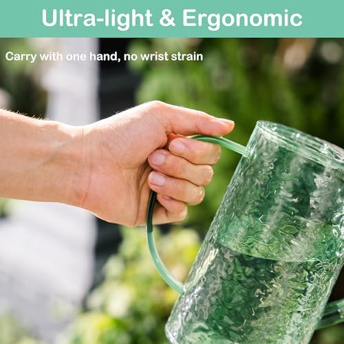Small Watering Can for Indoor Plants - 34oz Leakproof Lightweight Pot with Long Spout & Bonus Shower Head, Indoor Watering Can for House Plants in Sage Green - Image 6