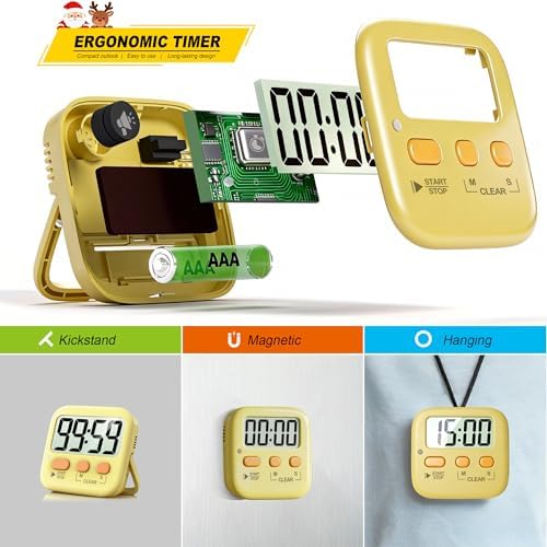 Antonki 2 Pack Digital Timer for Kids Classroom Kitchen Timers for Cooking - Image 5