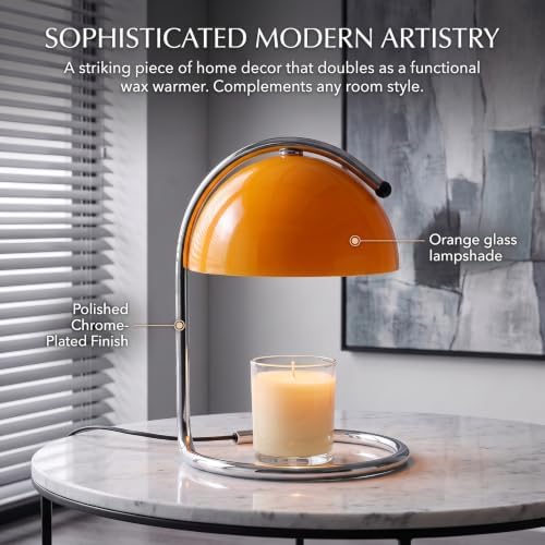Modern Orange Candle Warmer Lamp - Image 4