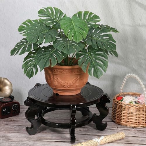 10 Inch Wooden Plant Stand Indoor Chinese Fishbowl Planter Display Stand Wooden Planter Stands Asian Vase Pot Stands for Indoor Vase Flower Pot Fishbowl Oriental Style (10 Inch) - Image 6