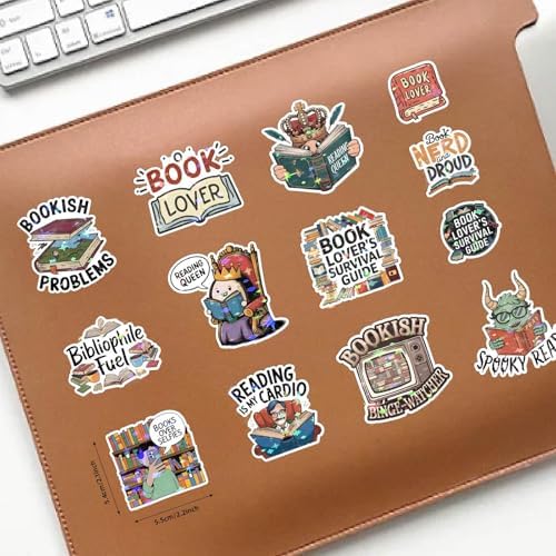 300+ PCS Book Stickers Pack for Kindle Water Bottle Laptop - Waterproof Vinyl Scrapbook Journaling Supplies Cute Bookish Stickers Gift Book Lovers Booktok Accessories (Book Stickers) - Image 6