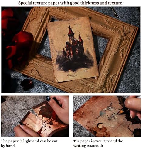 80 Sheets Gothic Scrapbook Paper, Vintage Junk Journal Supplies for Scrapbooking Kit, Magic Decorative Paper for Journaling Book Pages, Dark Academia Wall Decor for Room Decorations - Image 5