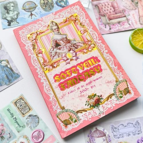Vintage Sticker Book 500+ Stickers 30 Pages for Journaling Scrapbooking - Image 3
