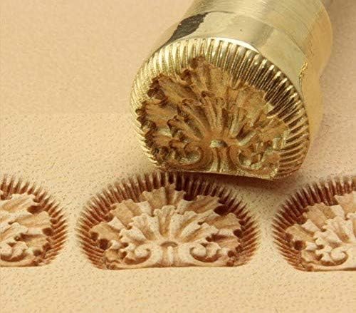 DandS ltd Leather Stamp Tool, Floral, Professional Steel Craft Tool for Leatherworking, Embossing, Carving & Stamping Leather Projects, Belts, Wallets & DIY Projects Compatible with Mallet #180