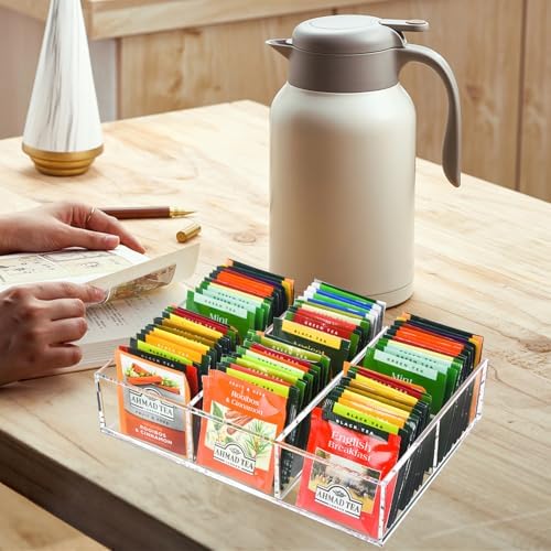 Tasybox Acrylic Tea Bag Organizer, Clear Tea Bag Holder, Drawer Organizer - Image 5