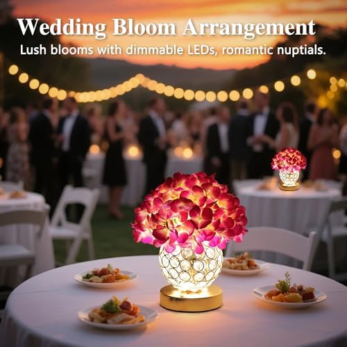Purple Hydrangea Flower Lamp with Remote Control Romantic Gifts Decor - Image 5