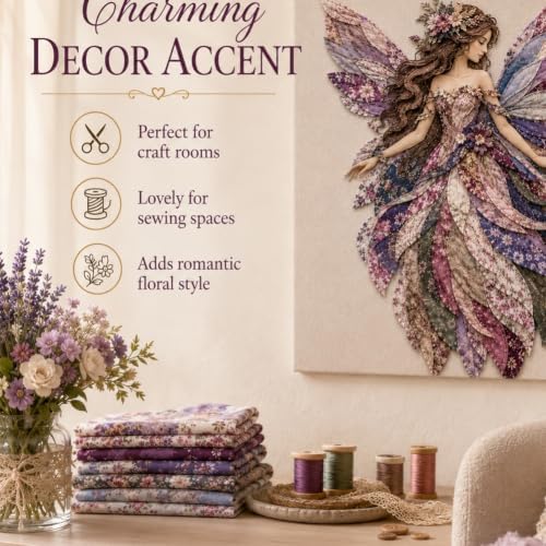 JMHKKUJ Fairy Patchwork DIY Kit, DIY Flower Fairies Patchwork - Image 5