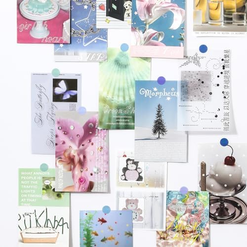 Premium Stcker Book for Scrapbooking, 65 Sheets Including Patterned, Vellum and Glitter Paper, Junk Journal Supplies for Adults with Vintage Stickers, 4.9 x 6.9 Inches - Image 5