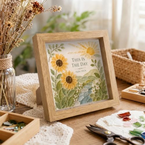 DIY Mosaic Art Gift Set Acrylic Gem Nature Theme Patterns Decor - Image 5