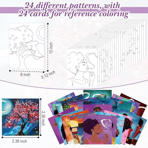 Sherr 24 Pcs Pre Drawn Canvas for Adult, Couple, 8 x 10 Inch - Image 3