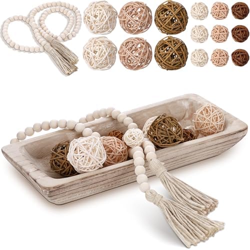 Teenyyou 17 Pcs Wooden Centerpiece Table Decorations, White by Teenyyou