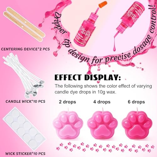 Candle Dye - 36 Colors Candle Color Dye, Non-Toxic, Highly Concentrated Candle Wax Dye for DIY Candle Making, Liquid Oil-Based Candle Dye for Soy Wax, Beeswax, Gel Wax - 10ml/Bottles - Image 2