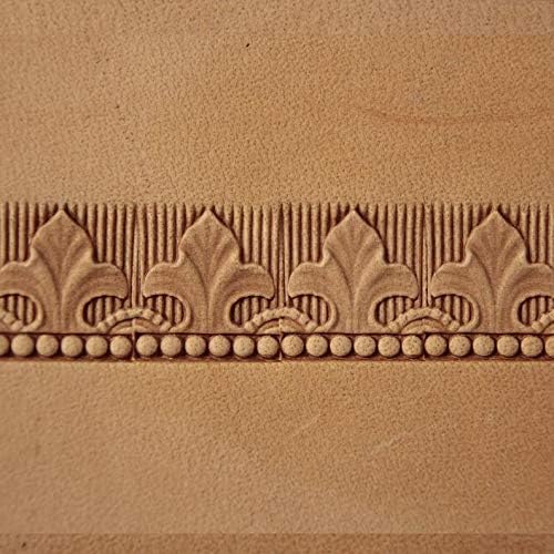 DandS ltd Leather Stamp Tool, Border Pattern, Professional Steel Craft Tool for Leatherworking, Embossing, Carving & Stamping Leather Projects, Belts & DIY Projects Compatible with Mallet #327