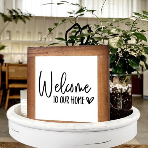 Welcome Sign, Wooden Box Signs for Home Decor, Freestanding Welcome Sign, Farmhouse Entryway, Front Door, Porch, Housewarming Tabletop, Welcome To Our Home (C3) - Image 4