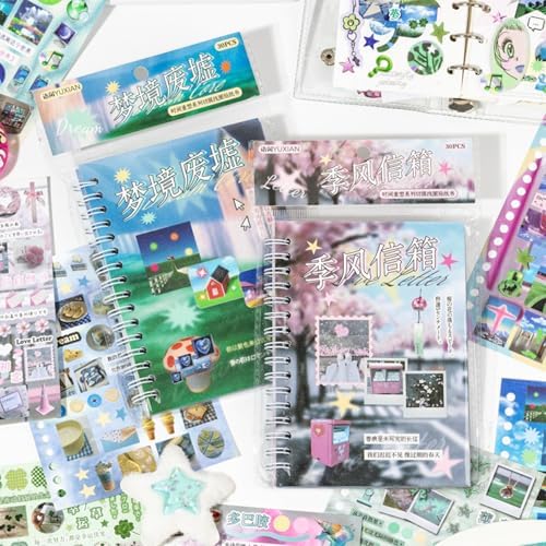 Monsoon Postbox Sticker Book, 30 Sheets Japanese Decals by JUNKJWBZ%7CPeelStickInspir