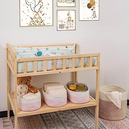 CubesLand Rectangle Woven Cotton Rope Storage Basket for Organizing - Image 3