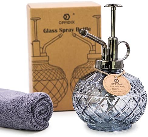 OFFIDIX Plant Mister Glass Spray Bottle Gray, Vintage Small Misters10 OZ by Offidix
