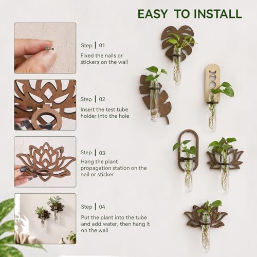 Artilady Plant Propagation Station Wall Hanging, Planter Terrariums Tube - Image 6