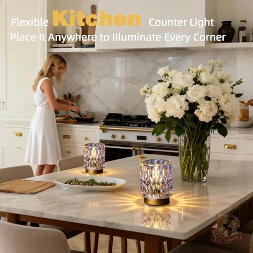 Battery Operated Table Lamp Timer, Small Cordless Lamps Decorative, 2 Pearl - Image 4