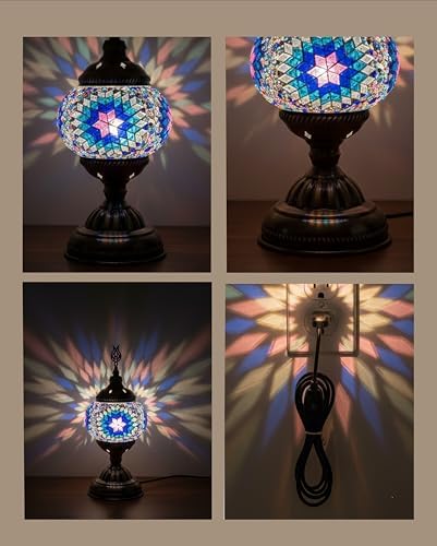 Ottoman Mosaics Turkish Mosaic Lamp Kit | DIY Art & Craft Project for Adults | Make Your Own Handmade Lamp (Blue) - Image 4